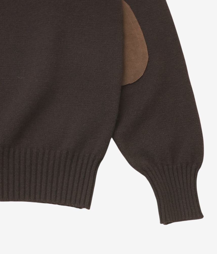 CORGI ''2PLY CASHMERE CREW NECK PULLOVER'' (DARK BROWN)