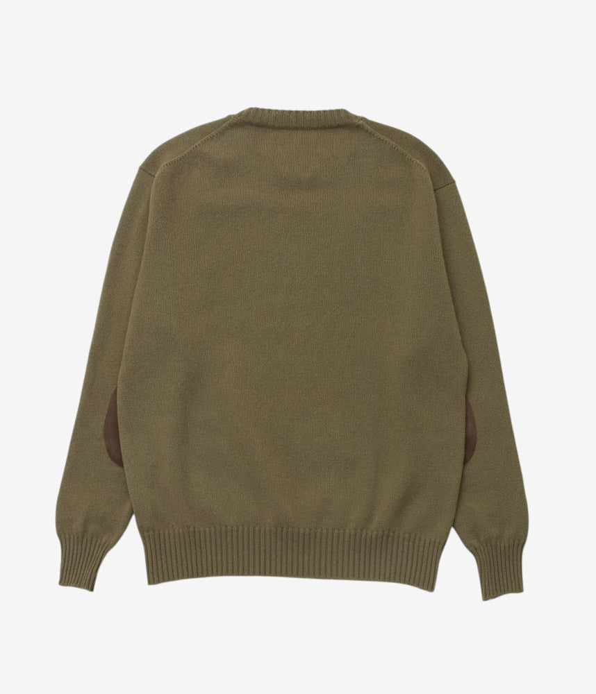 CORGI ''2PLY CASHMERE CREW NECK PULLOVER'' (OLIVE DUN)