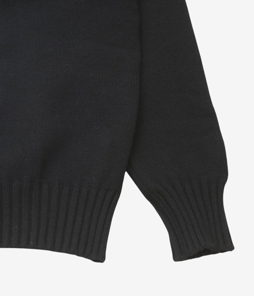 CORGI ''4PLY CASHMERE CARDIGAN'' (BLACK)