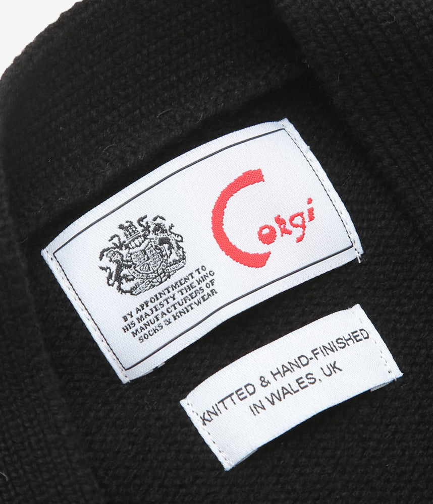 CORGI ''4PLY CASHMERE CARDIGAN'' (BLACK)