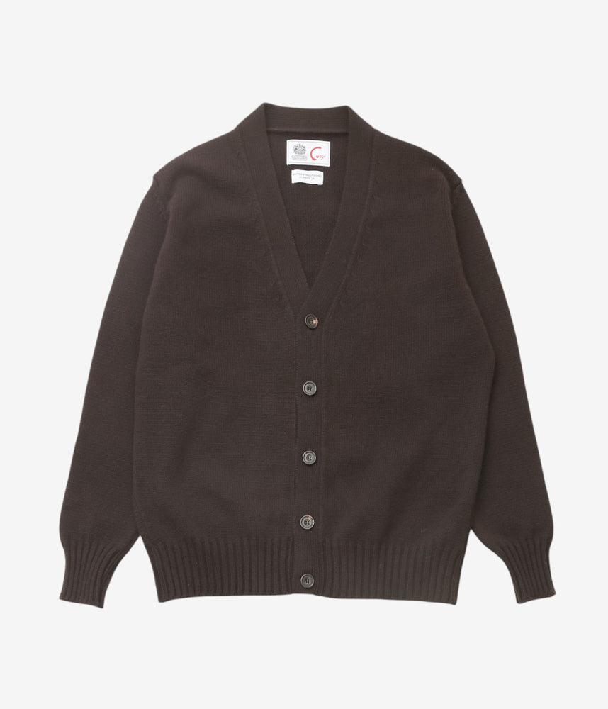 CORGI ''4PLY CASHMERE CARDIGAN'' (DARK BROWN)