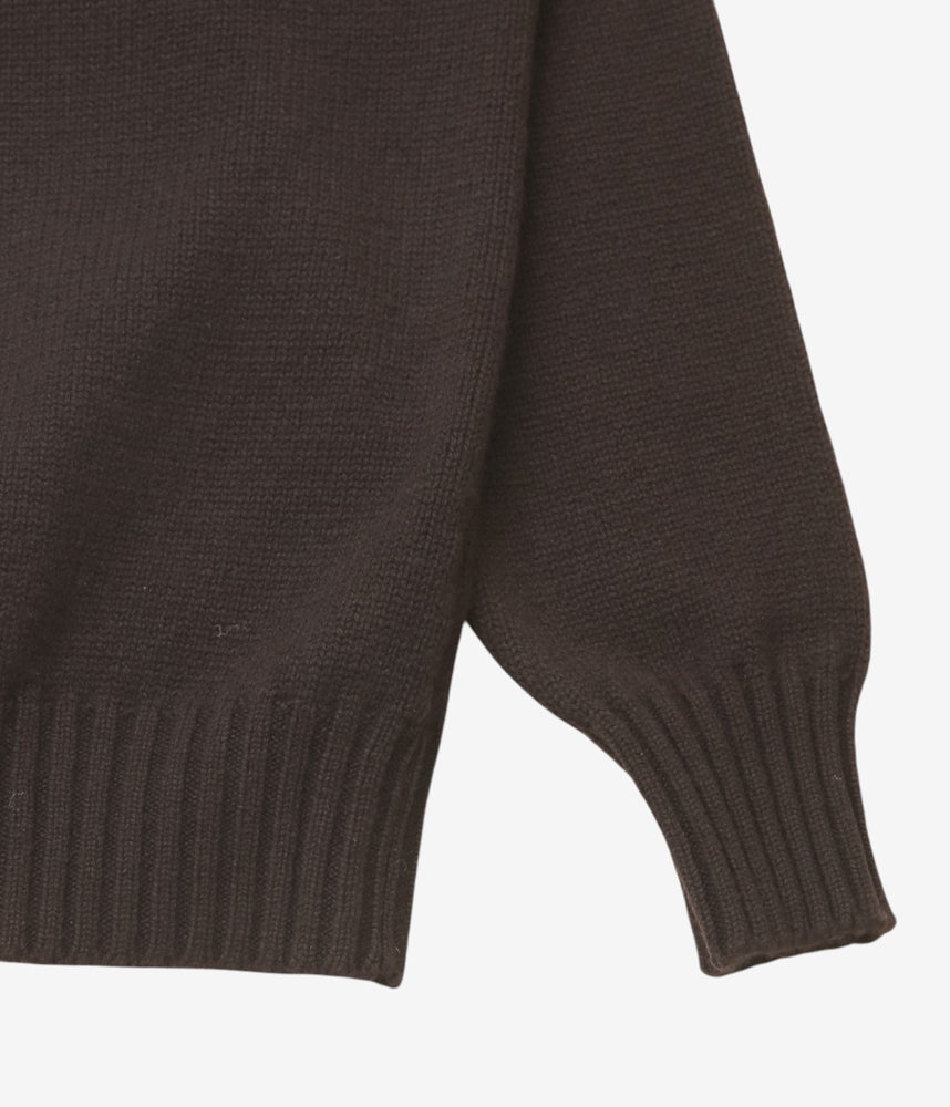 CORGI ''4PLY CASHMERE CARDIGAN'' (DARK BROWN)