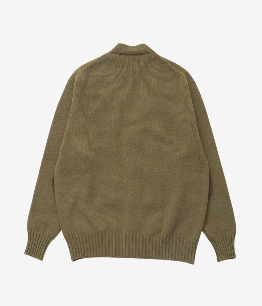 CORGI ''4PLY CASHMERE CARDIGAN'' (OLIVE DUN)