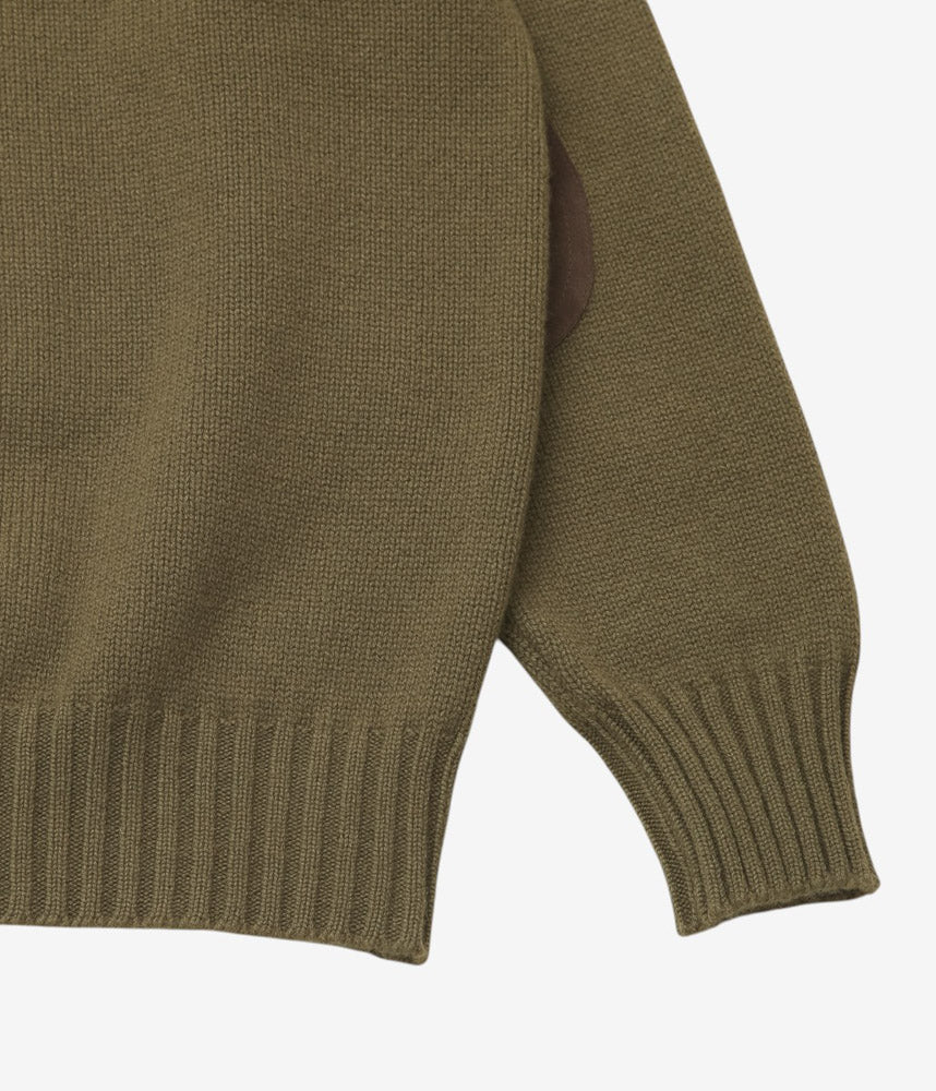 CORGI ''4PLY CASHMERE CARDIGAN'' (OLIVE DUN)