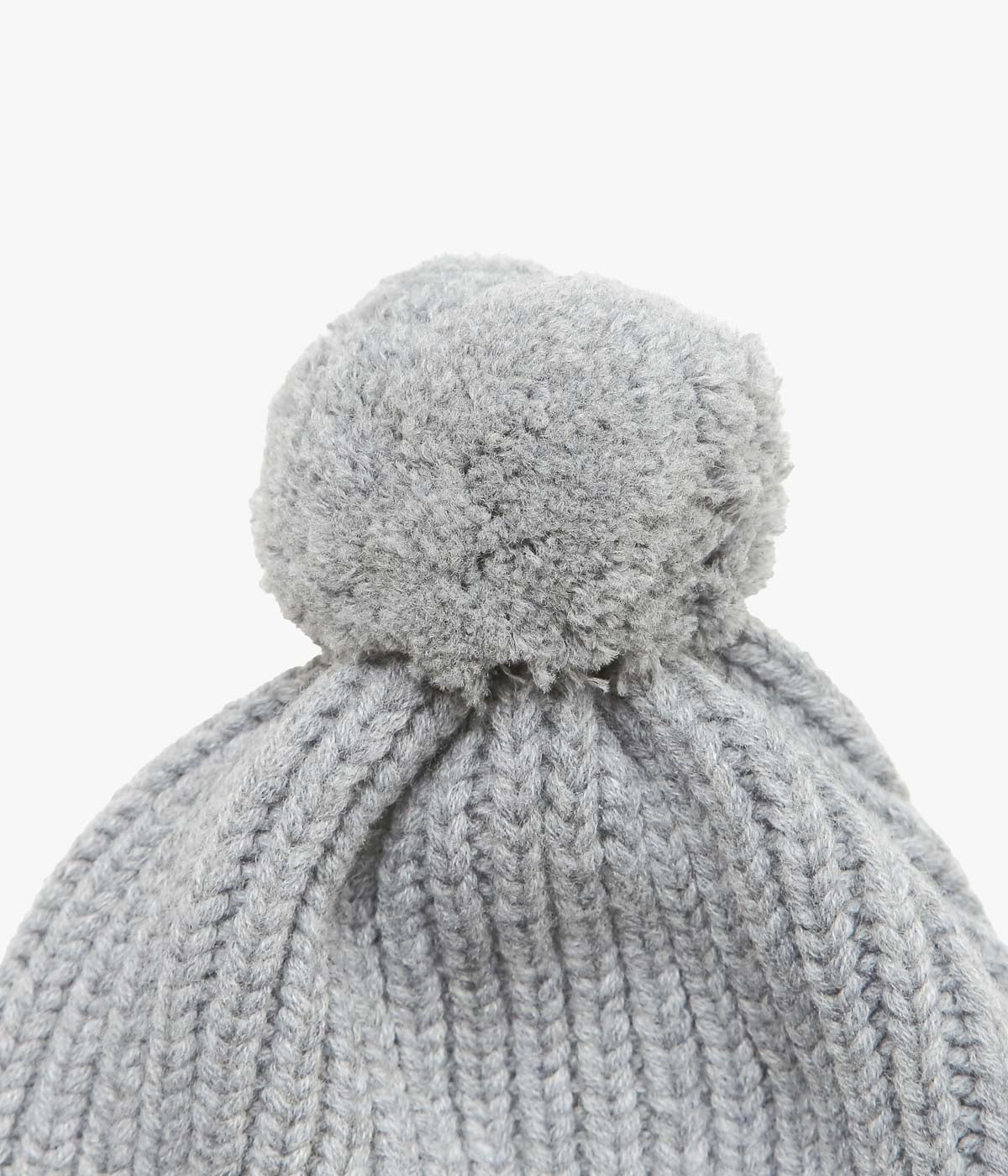 CORGI ''8PLY CASHMERE POM POM HAT'' (GREY FLANNEL)