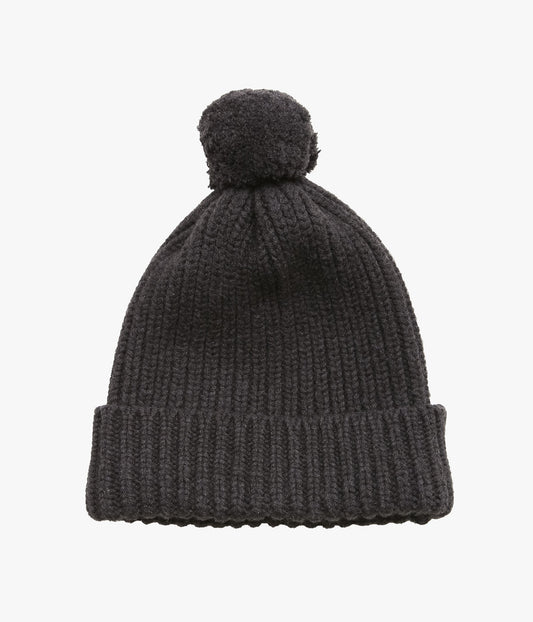 CORGI ''8PLY CASHMERE POM POM HAT'' (PEAT)