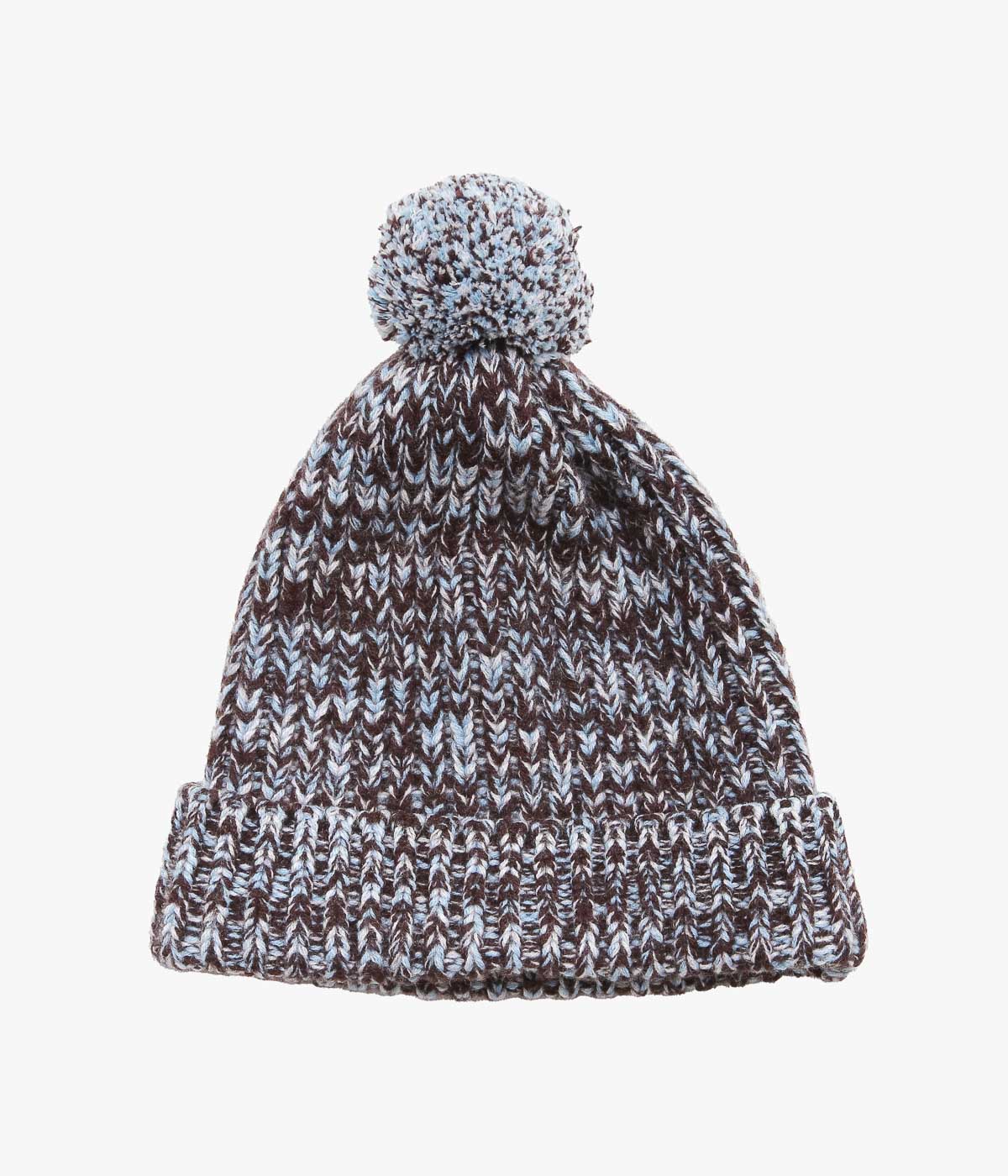 CORGI ''8PLY CASHMERE POM POM HAT'' (TRUFFLE MIX)