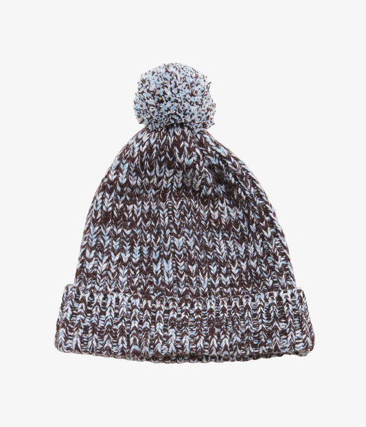 CORGI ''8PLY CASHMERE POM POM HAT'' (TRUFFLE MIX)