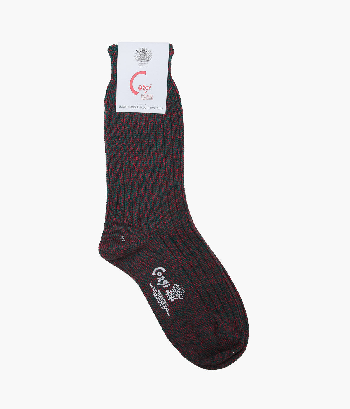 CORGI ''ARMY YARN SOCKS'' (GREEN/RED)