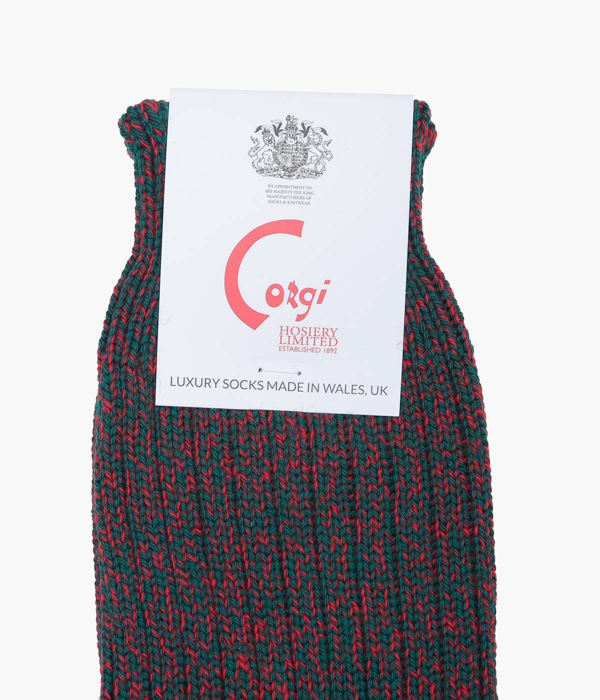 CORGI ''ARMY YARN SOCKS'' (GREEN/RED)