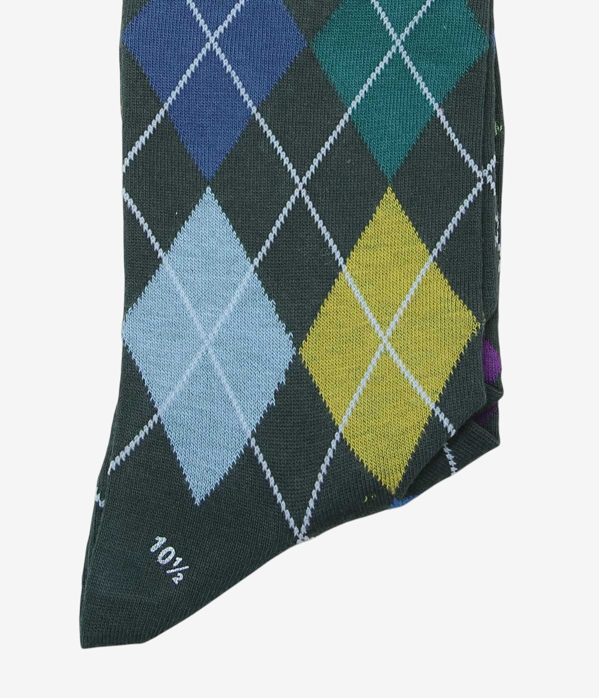 CORGI ''LIGHTWEIGHT COTTON ARGYLE SOCKS'' (GREEN) – THE STORE BY