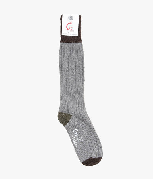 CORGI ''MEN'S GEELONG COLOR BLOC SOCKS'' (PORCUPINE / F.GREY / LODEN)