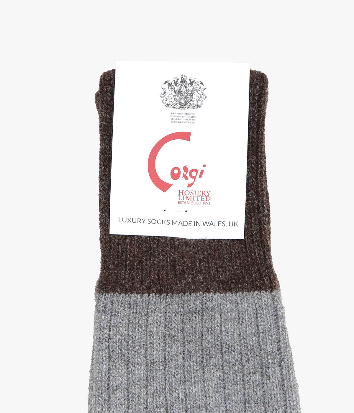 CORGI ''MEN'S GEELONG COLOR BLOC SOCKS'' (PORCUPINE / F.GREY / LODEN)