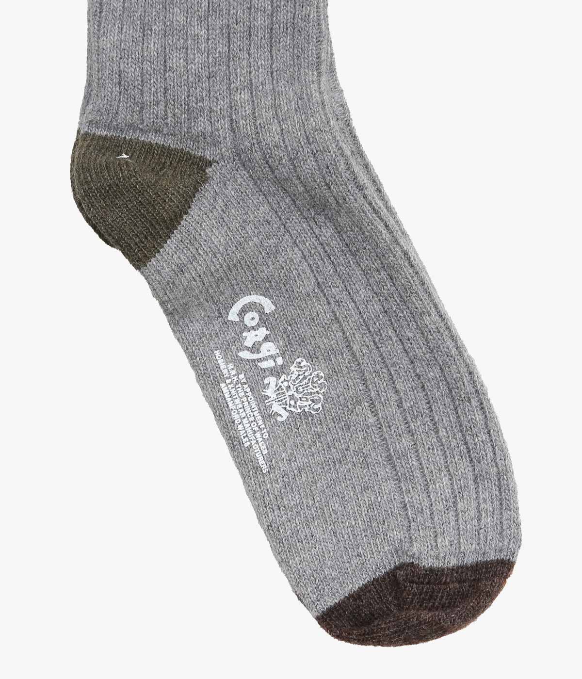 CORGI ''MEN'S GEELONG COLOR BLOC SOCKS'' (PORCUPINE / F.GREY / LODEN)