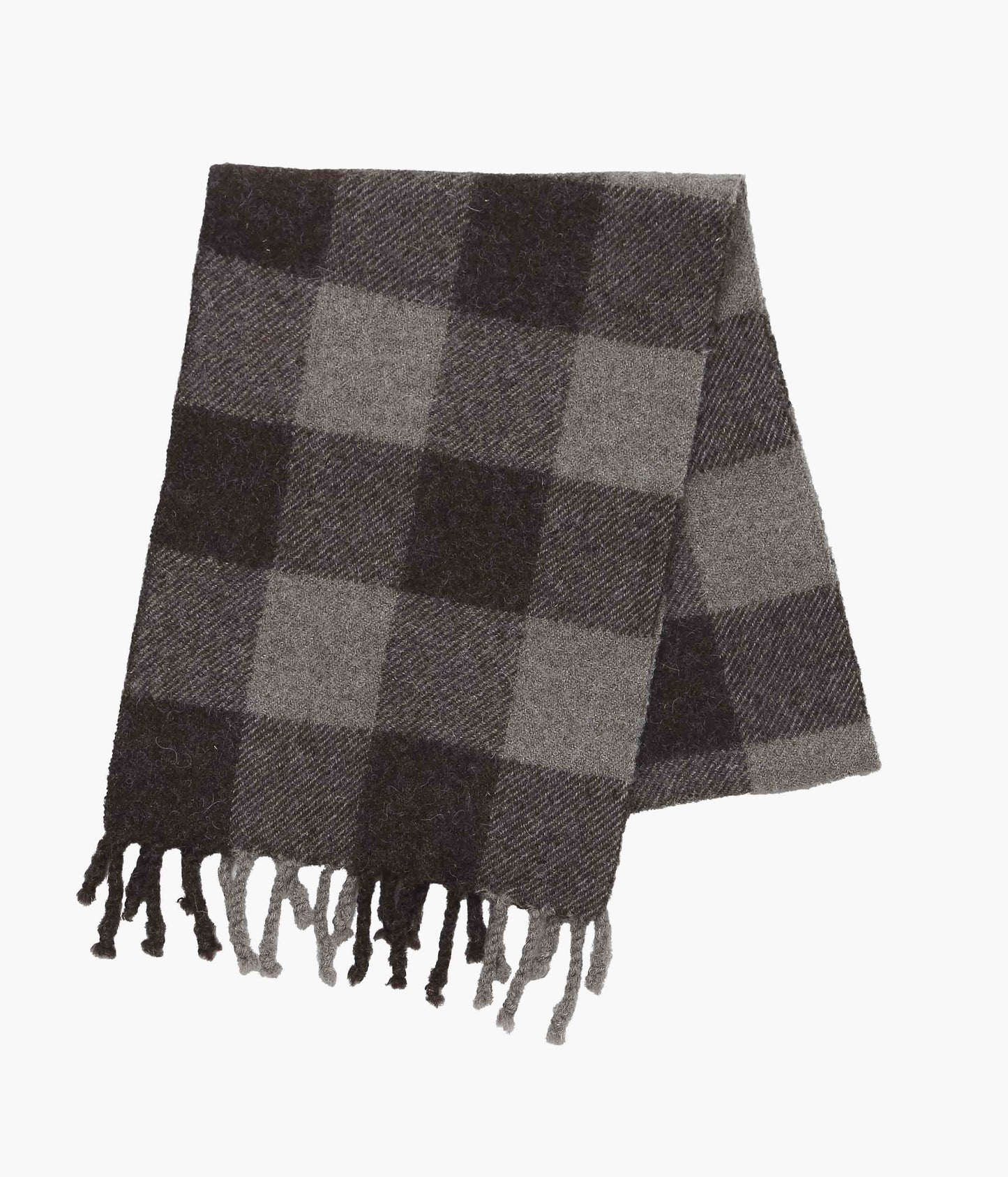 DANA LEE BROWN ''FELTED BLANKET SCARF'' (SHEEP'S BLACK)