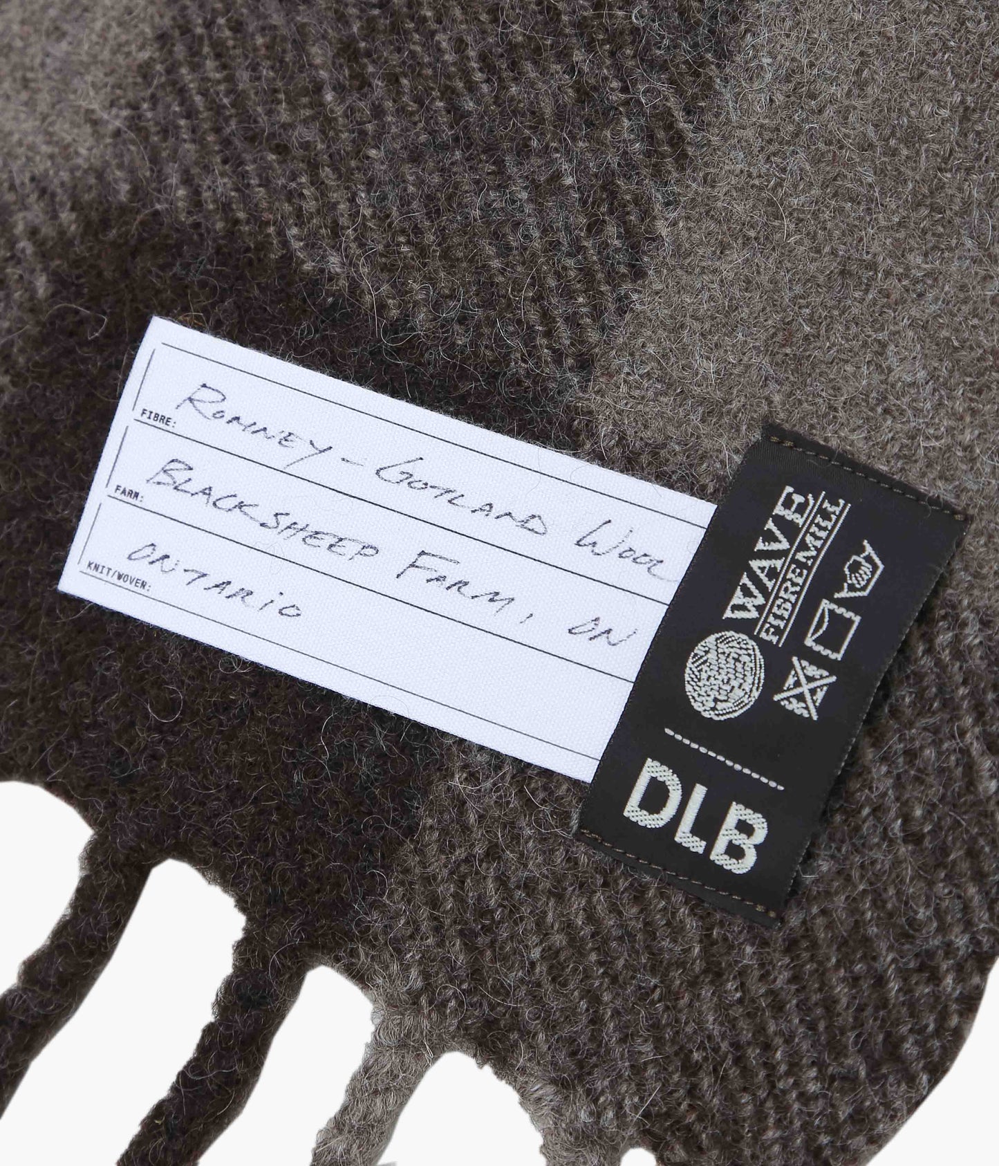 DANA LEE BROWN ''FELTED BLANKET SCARF'' (SHEEP'S BLACK)