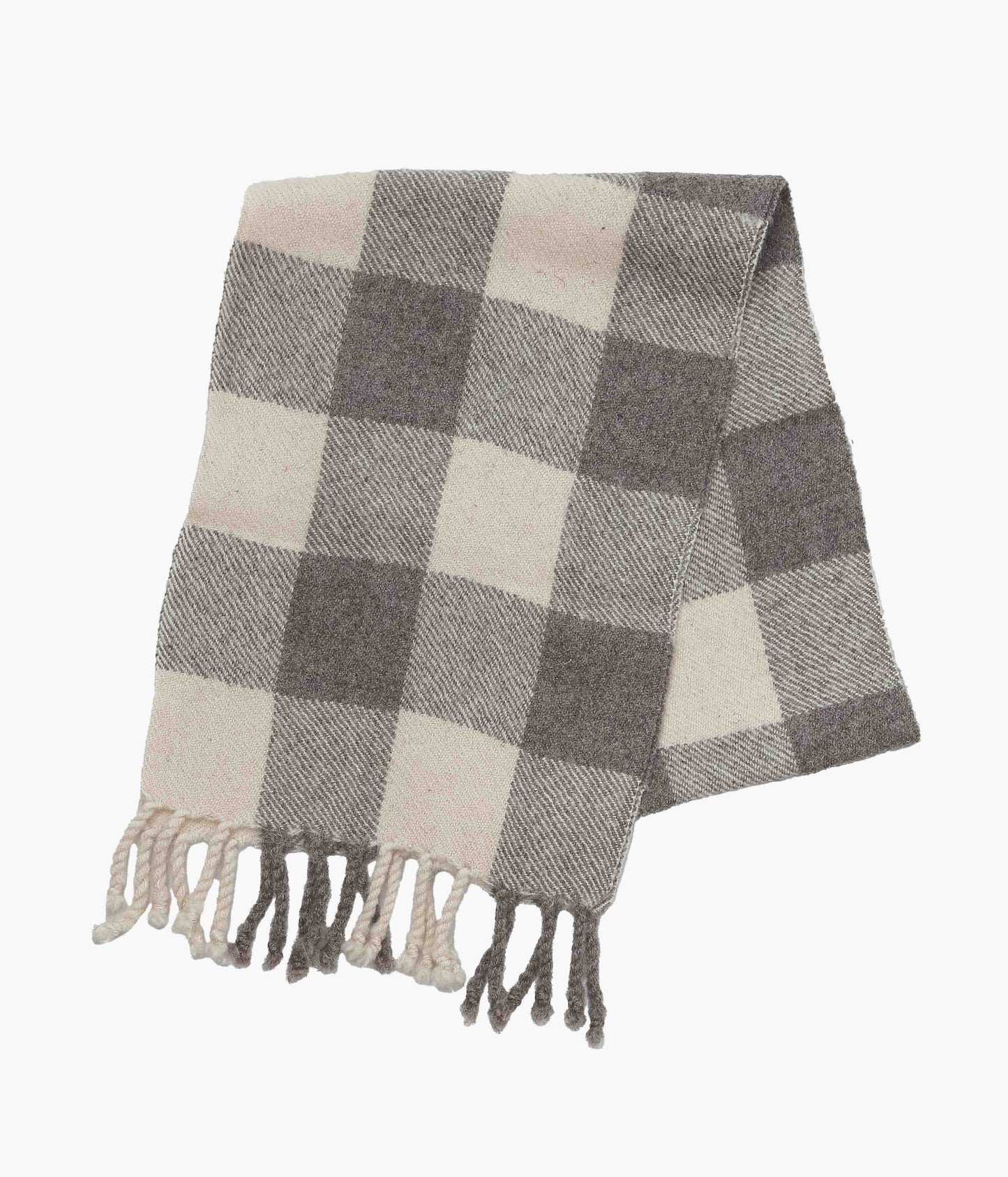 DANA LEE BROWN ''FELTED BLANKET SCARF'' (SHEEP'S GREY)