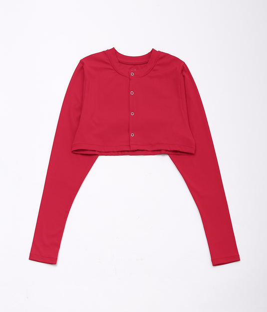 DAWN ''NO.13 SHORT HAORI WITH BUTTONS'' (RED)