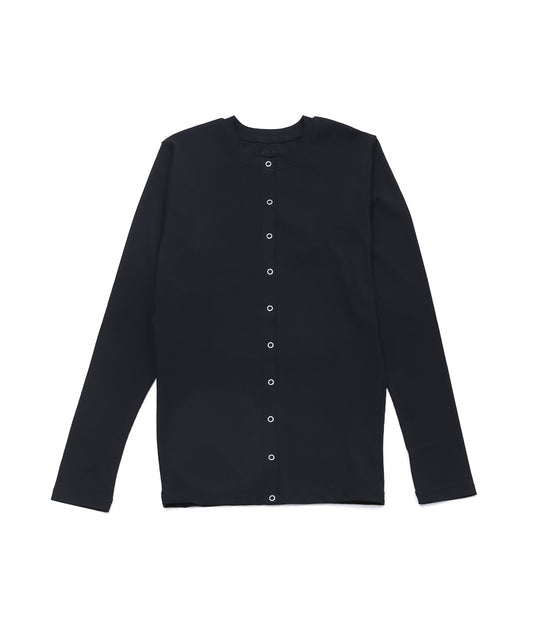DAWN ''NO.3 HAORI WITH SNAP BUTTONS'' (BLACK)