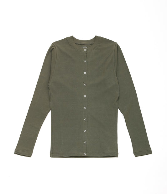 DAWN ''NO.3 HAORI WITH SNAP BUTTONS'' (KHAKI)