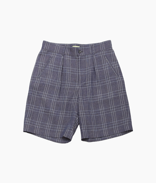 DE BONNE FACTURE ''NATURALIST SHORTS'' (LILAC CHECK)
