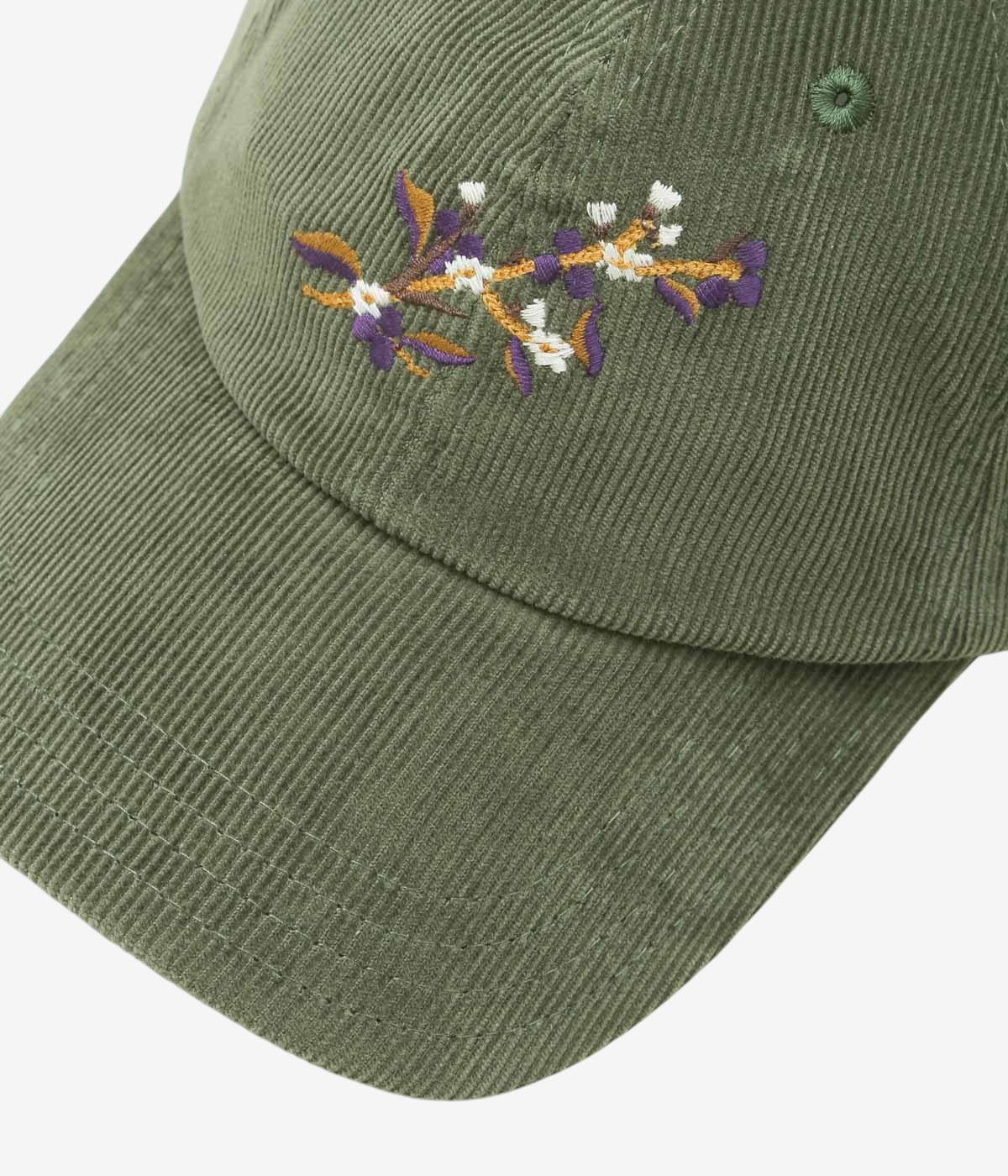DRAKE'S ''BLACKTHRON NEEDLECORD BASEBALL CAP'' (OLIVE)