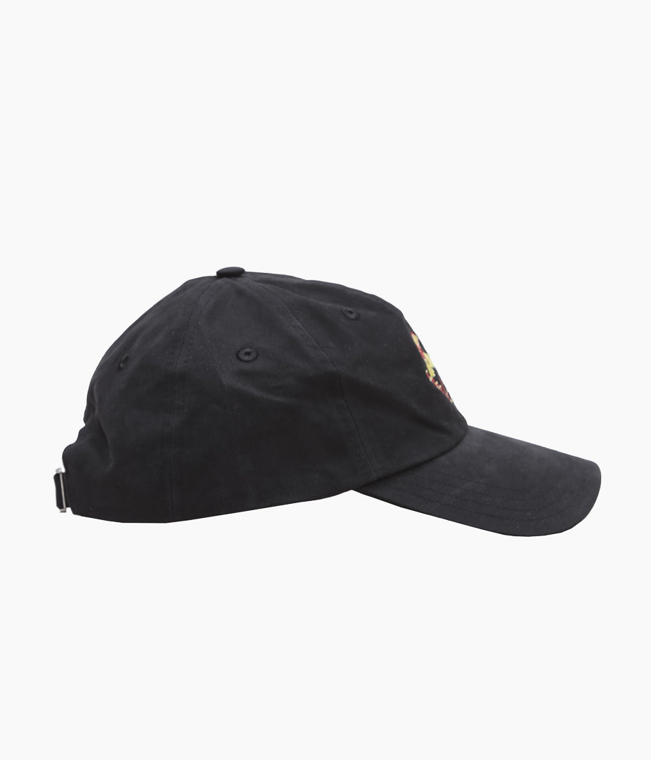 DRAKE'S ''FLOWER EMBROIDERED BASEBALL CAP'' (BLACK)