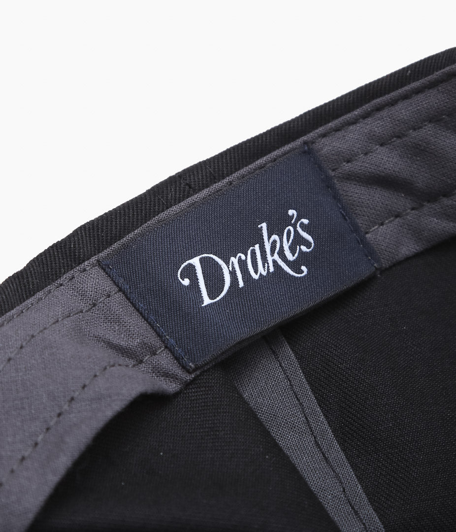 DRAKE'S ''FLOWER EMBROIDERED BASEBALL CAP'' (BLACK)