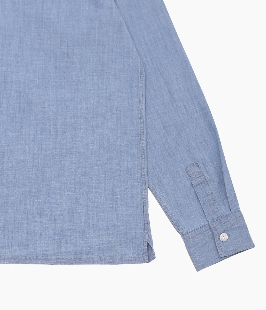DRAKE'S ''LS CHAMBRAY CUBAN SHIRT'' (BLEACH WASH)