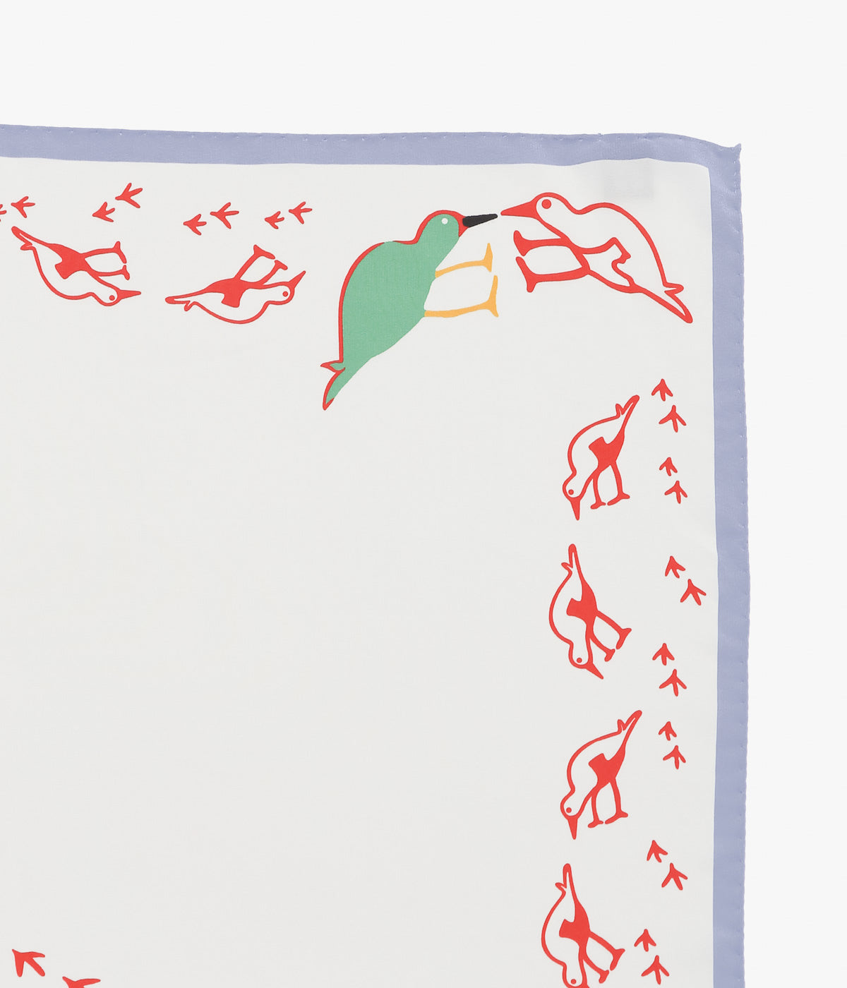 DRAKE'S ''OYSTER CATCHER PRINT BANDANA'' (ECRU)