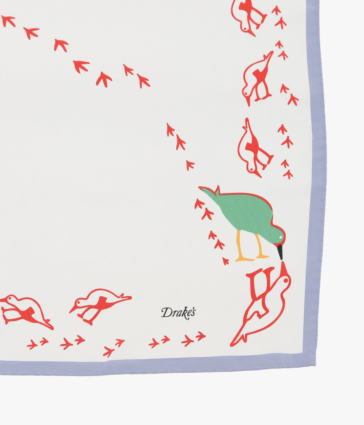 DRAKE'S ''OYSTER CATCHER PRINT BANDANA'' (ECRU)