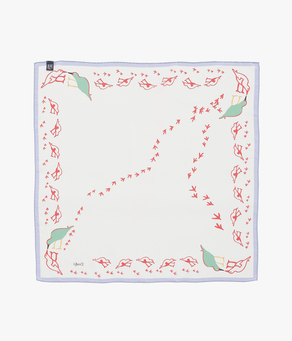DRAKE'S ''OYSTER CATCHER PRINT BANDANA'' (ECRU)