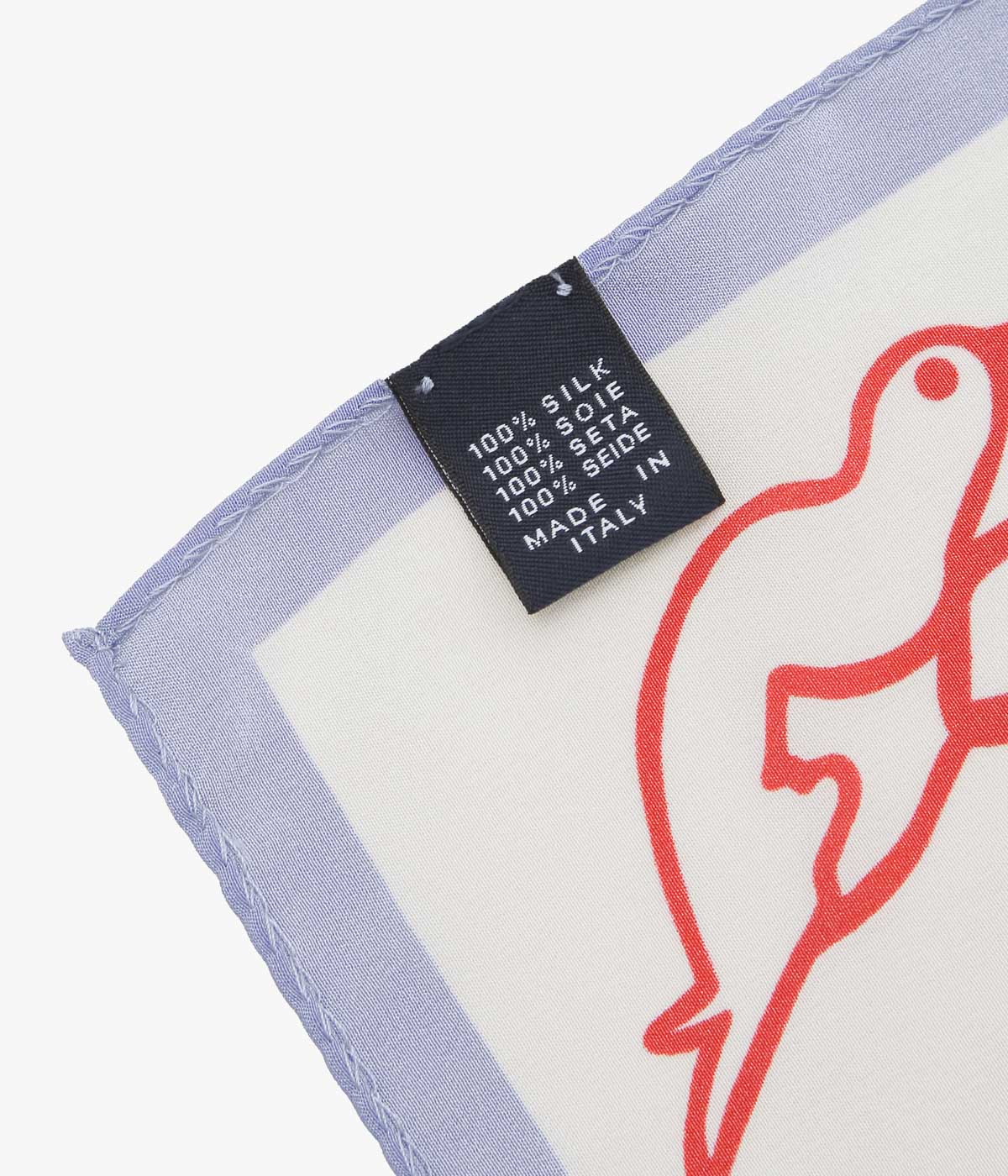 DRAKE'S ''OYSTER CATCHER PRINT BANDANA'' (ECRU)