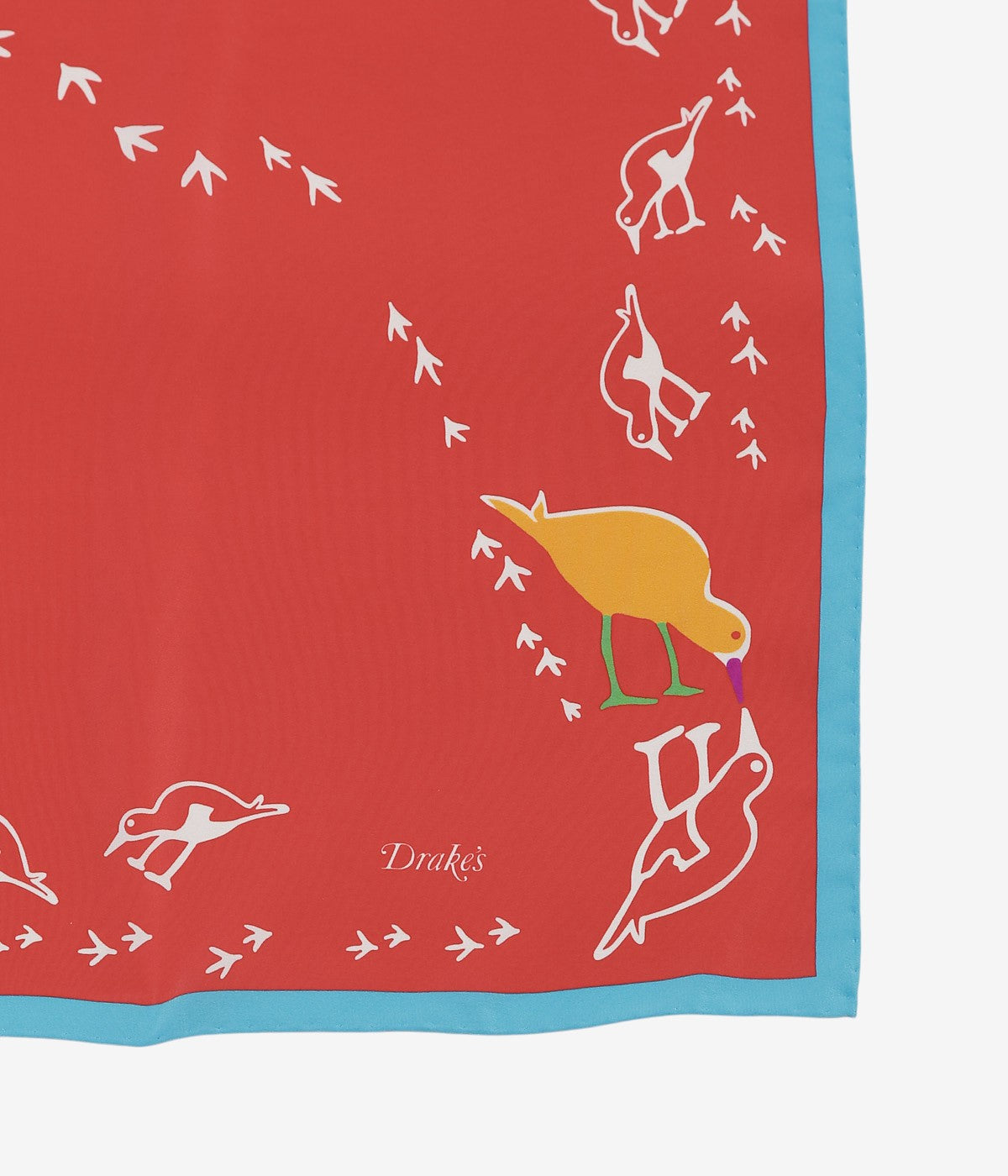 DRAKE'S ''OYSTER CATCHER PRINT BANDANA'' (RED)