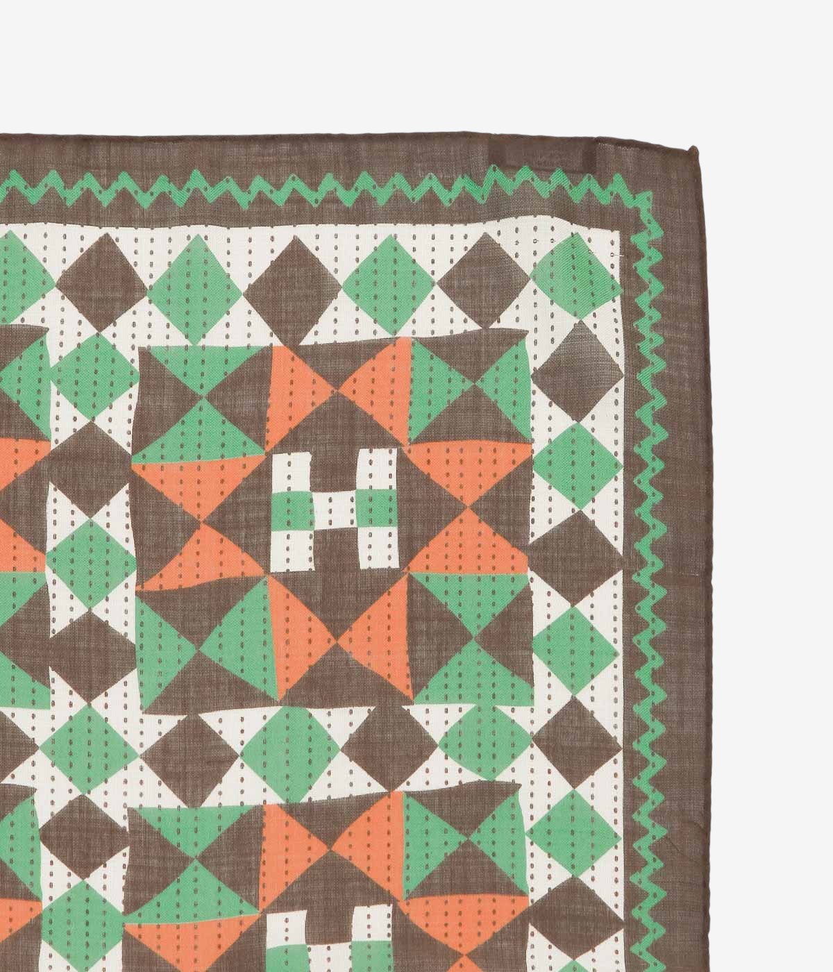 DRAKE'S ''PATCHWORK PRINT BANDANA'' (BROWN)