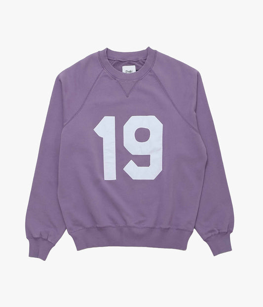 DRAKE'S ''RAGLAN SWEATSHIRT '1977' APPLIQUE'' (FADED PURPLE)