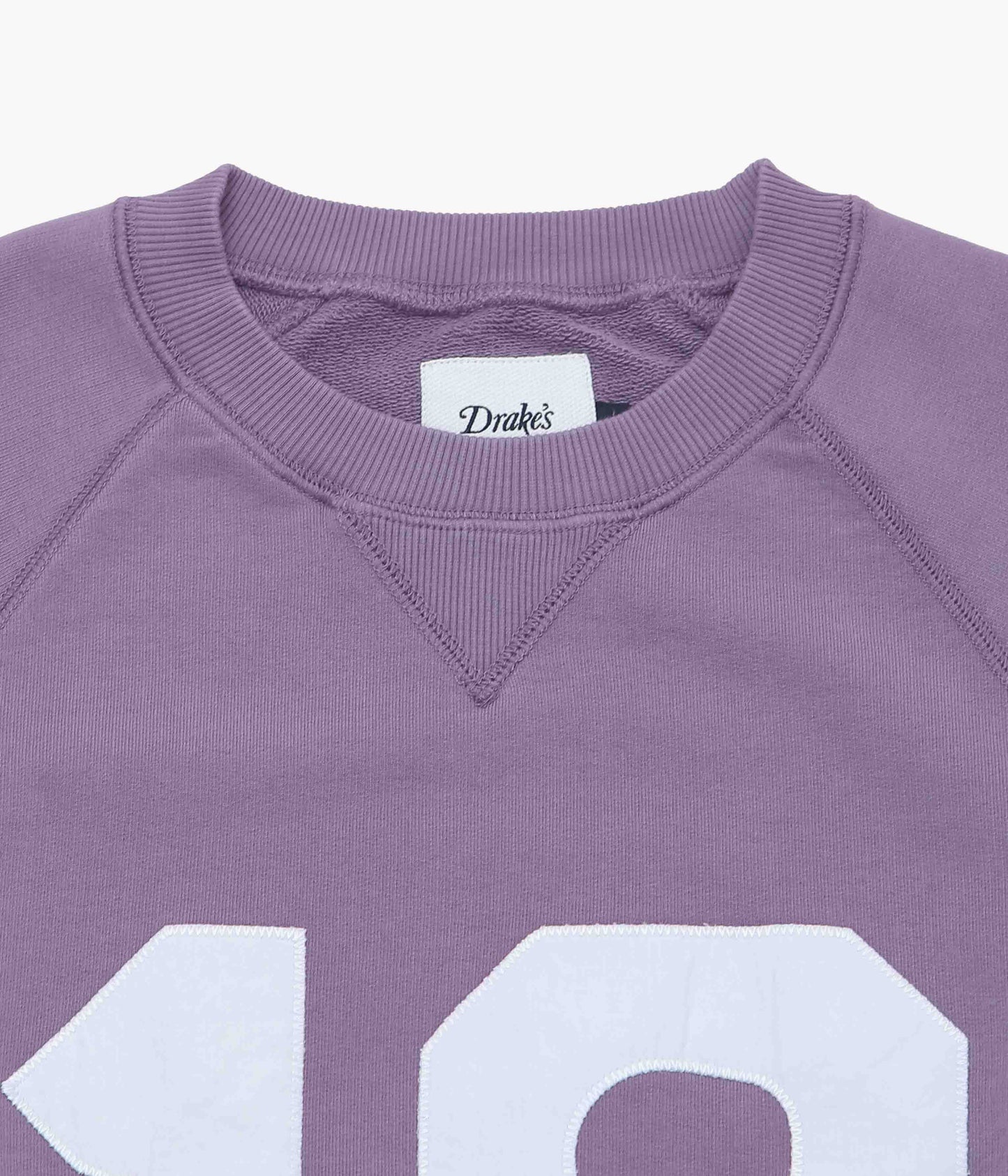 DRAKE'S ''RAGLAN SWEATSHIRT '1977' APPLIQUE'' (FADED PURPLE)