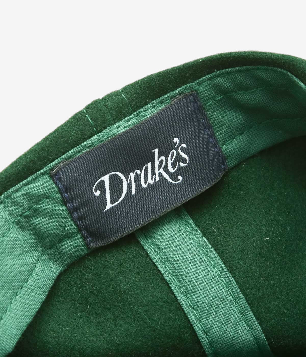 DRAKE'S ''TEA TIME WOOL BASEBALL CAP'' ( FOREST GREEN)