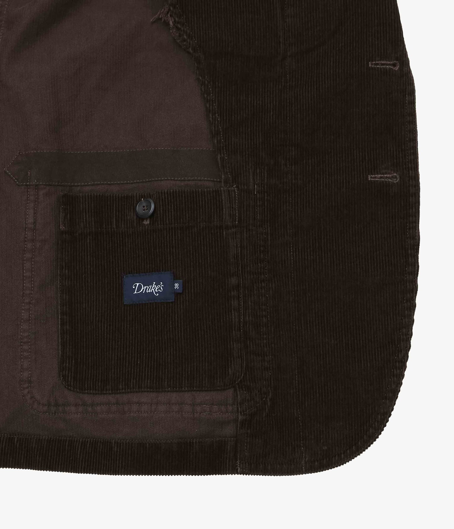 DRAKE'S ''VINTAGE CORD FIELD GAMES BLAZER'' (BROWN)