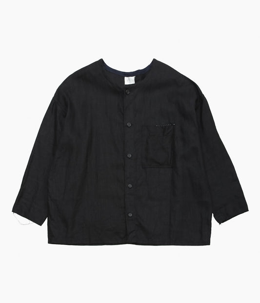 DTERIORO ''ELOISE SHIRT｜VINTAGE LINEN'' (BLACK)