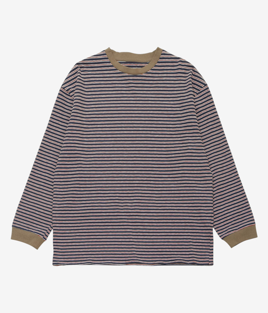 ELEPH ''BEER TEE'' (NAVY/RED STRIPE)