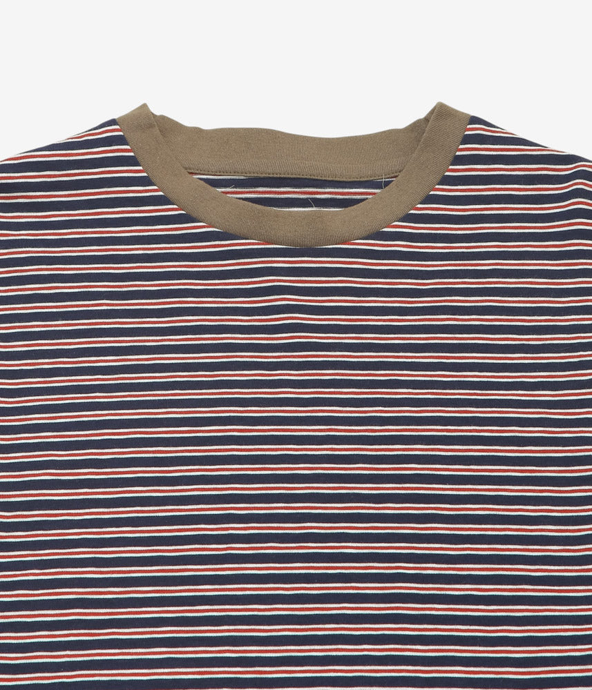 ELEPH ''BEER TEE'' (NAVY/RED STRIPE)