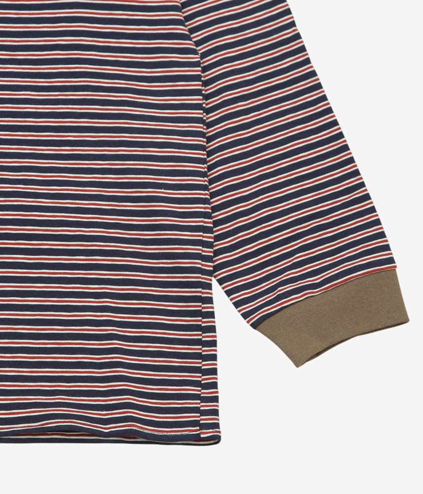 ELEPH ''BEER TEE'' (NAVY/RED STRIPE)