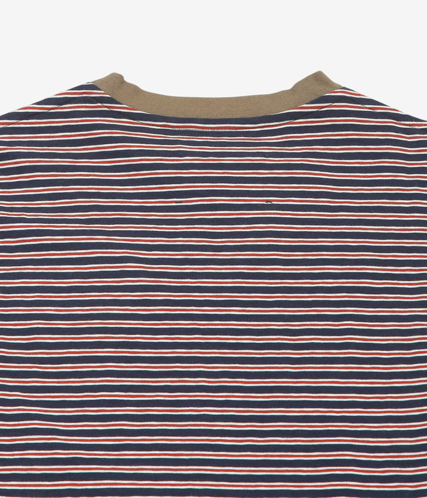 ELEPH ''BEER TEE'' (NAVY/RED STRIPE)