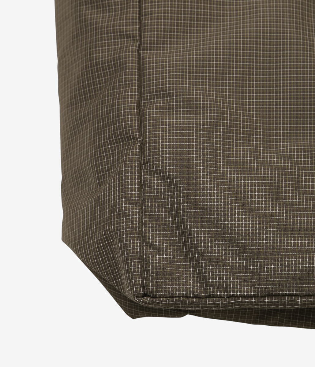 ELEPH ''CHECK SMALL PUFF BAG'' (BROWN GREEN IVORY CHECK)