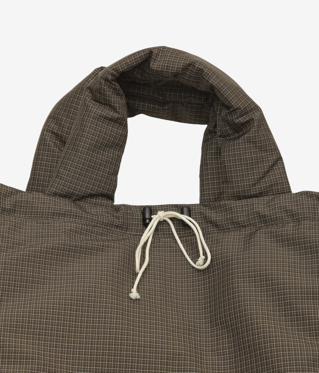 ELEPH ''CHECK SMALL PUFF BAG'' (BROWN GREEN IVORY CHECK)