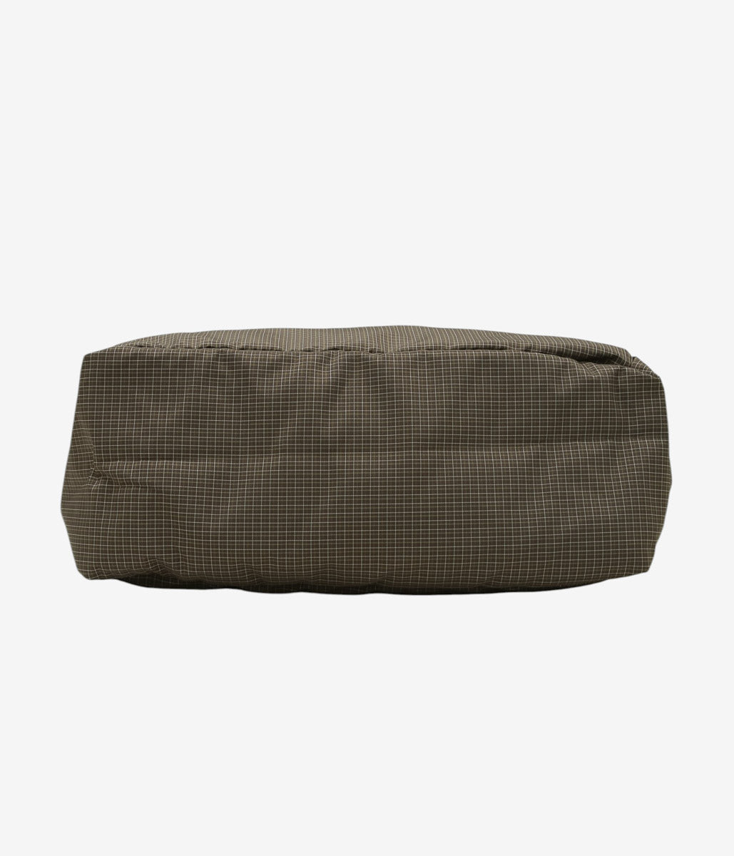ELEPH ''CHECK SMALL PUFF BAG'' (BROWN GREEN IVORY CHECK)