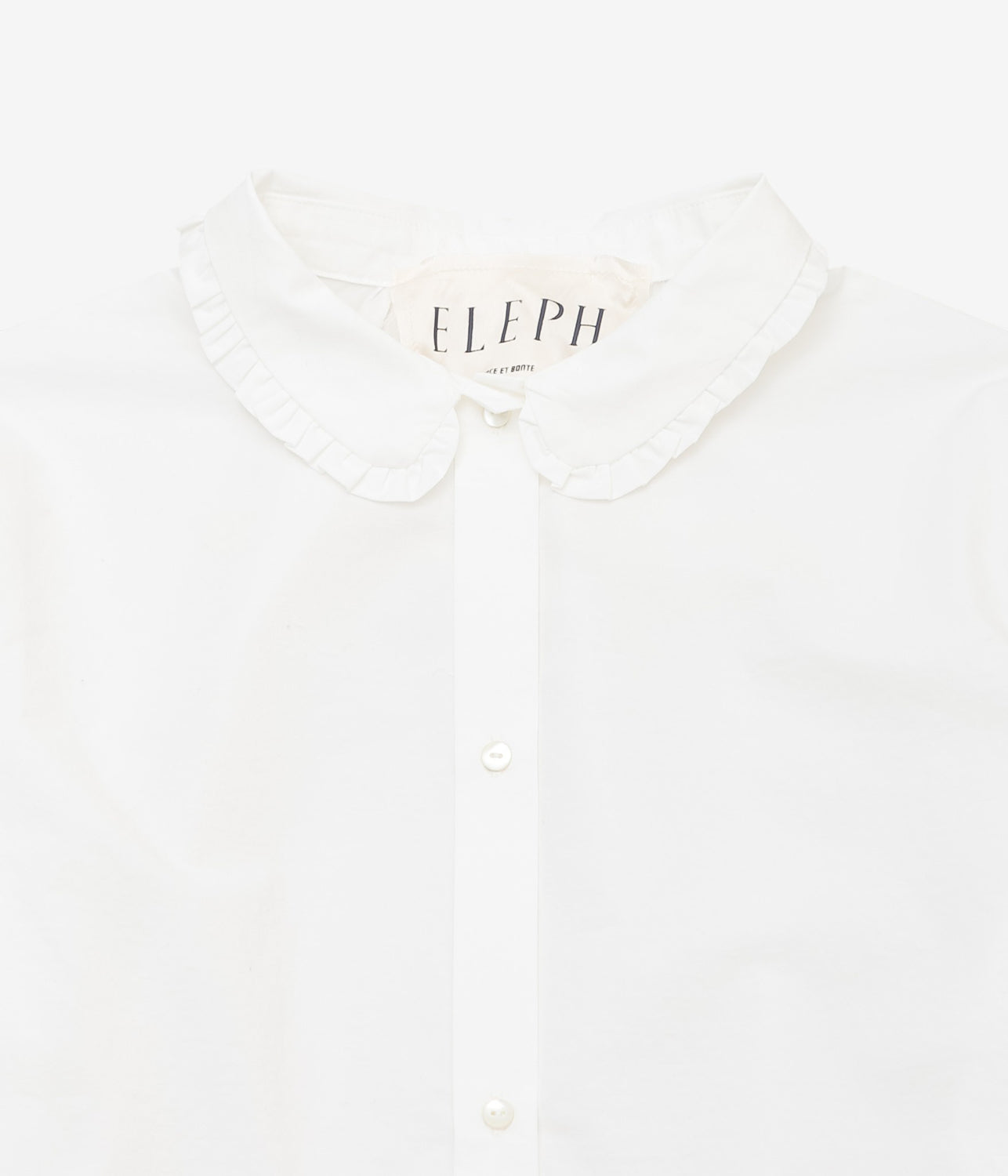 ELEPH ''러플 해피 셔츠'' (화이트)