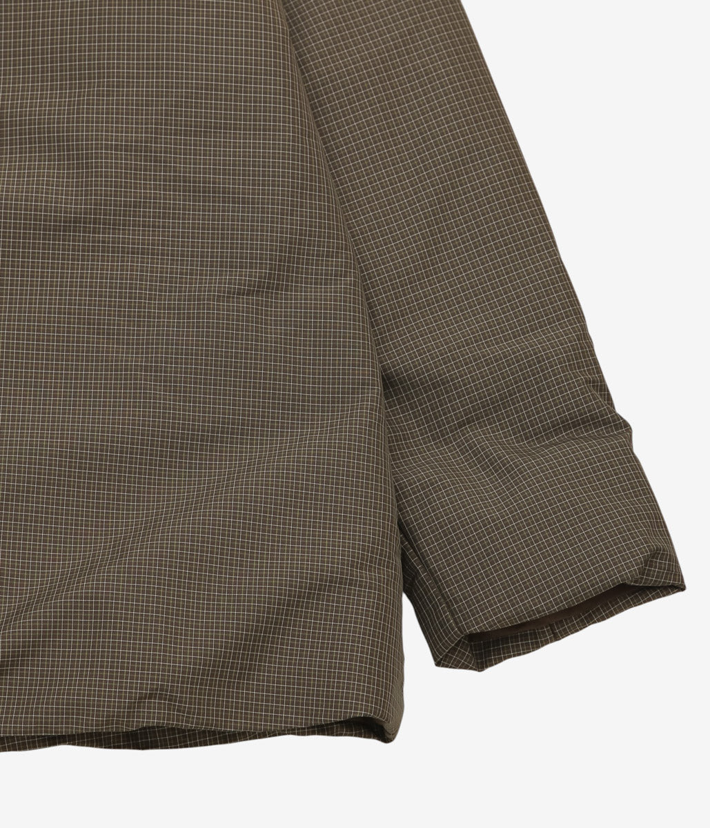ELEPH ''SMALL PUFF COAT'' (BROWN GREEN IVORY CHECK)