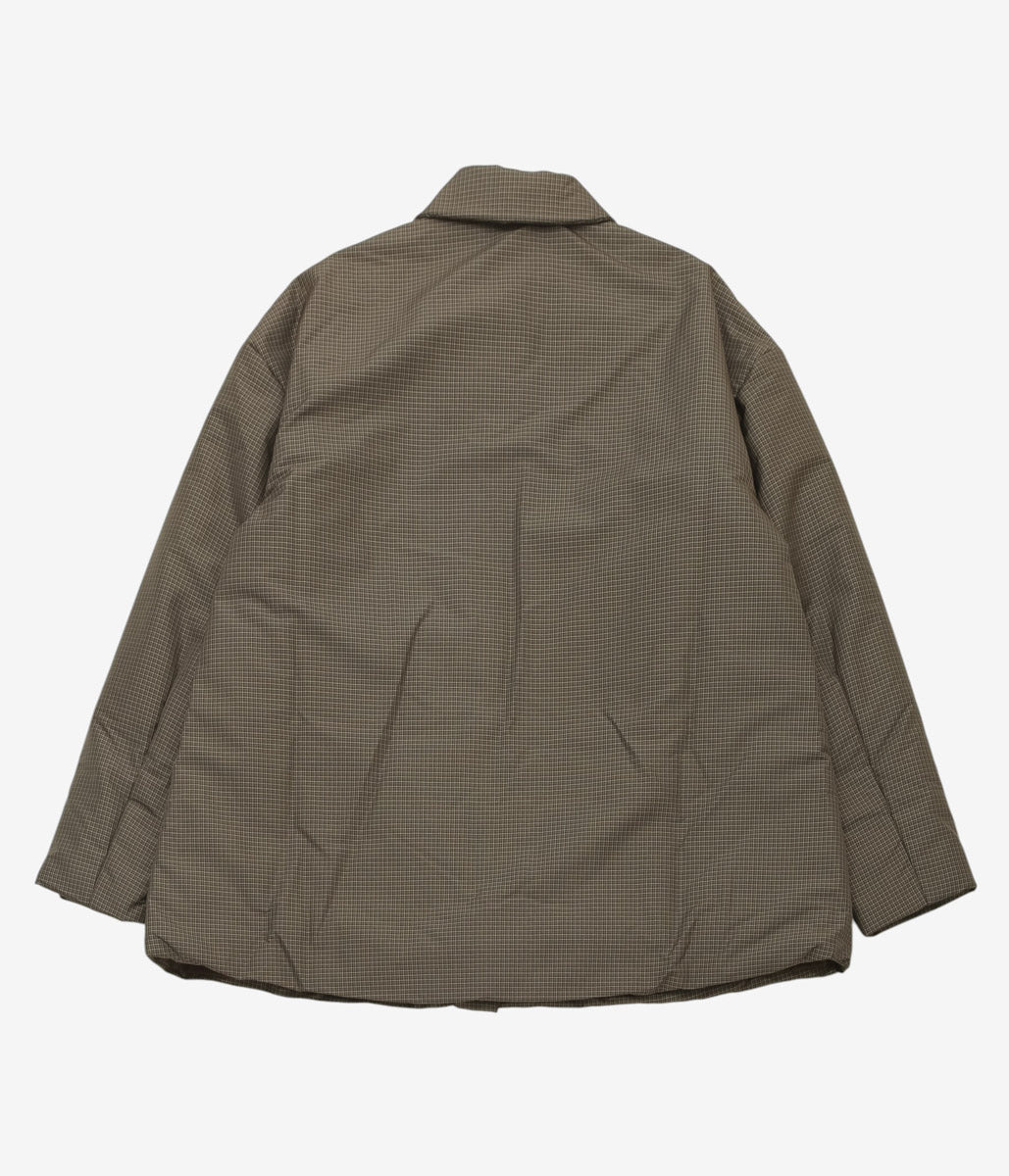 ELEPH ''SMALL PUFF COAT'' (BROWN GREEN IVORY CHECK)